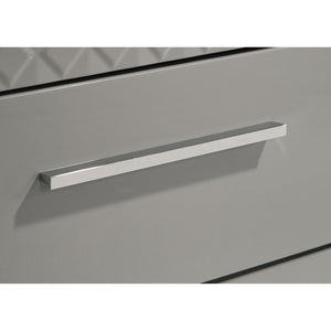 English Elm Pierce Five Drawer Chest with Diamond Emboss Texture and Sleek Contemporary Bedroom Storage Grey B062P447672