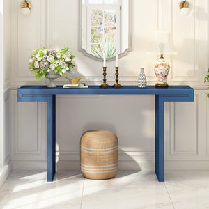 English Elm U-style 60 Inch Geometric Console Table Painted Mdf Foyer Entryway Living Room N711P303209V