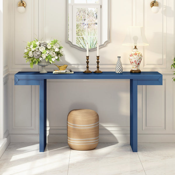 English Elm U-style 60 Inch Geometric Console Table Painted Mdf Foyer Entryway Living Room N711P303209V