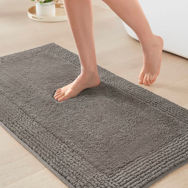 English Elm 100% Cotton Heavyweight Bath Rug Reversible Tufted Plush Spa Feel Bathroom Floor B035P280517