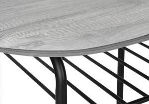 English Elm Dining Small 3-Piece Table Set for Apartments and Nooks — Easy-Clean Laminate Top, Space-Saving Chairs, Modern Design Grey 36 L x 24 W x 6 H B2710P218843