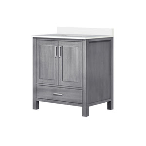 English Elm Distressed Grey Bath Vanity – 30" W X 22" D With Cultured Marble Top For Stylish Bathroom Updates B2731P259007