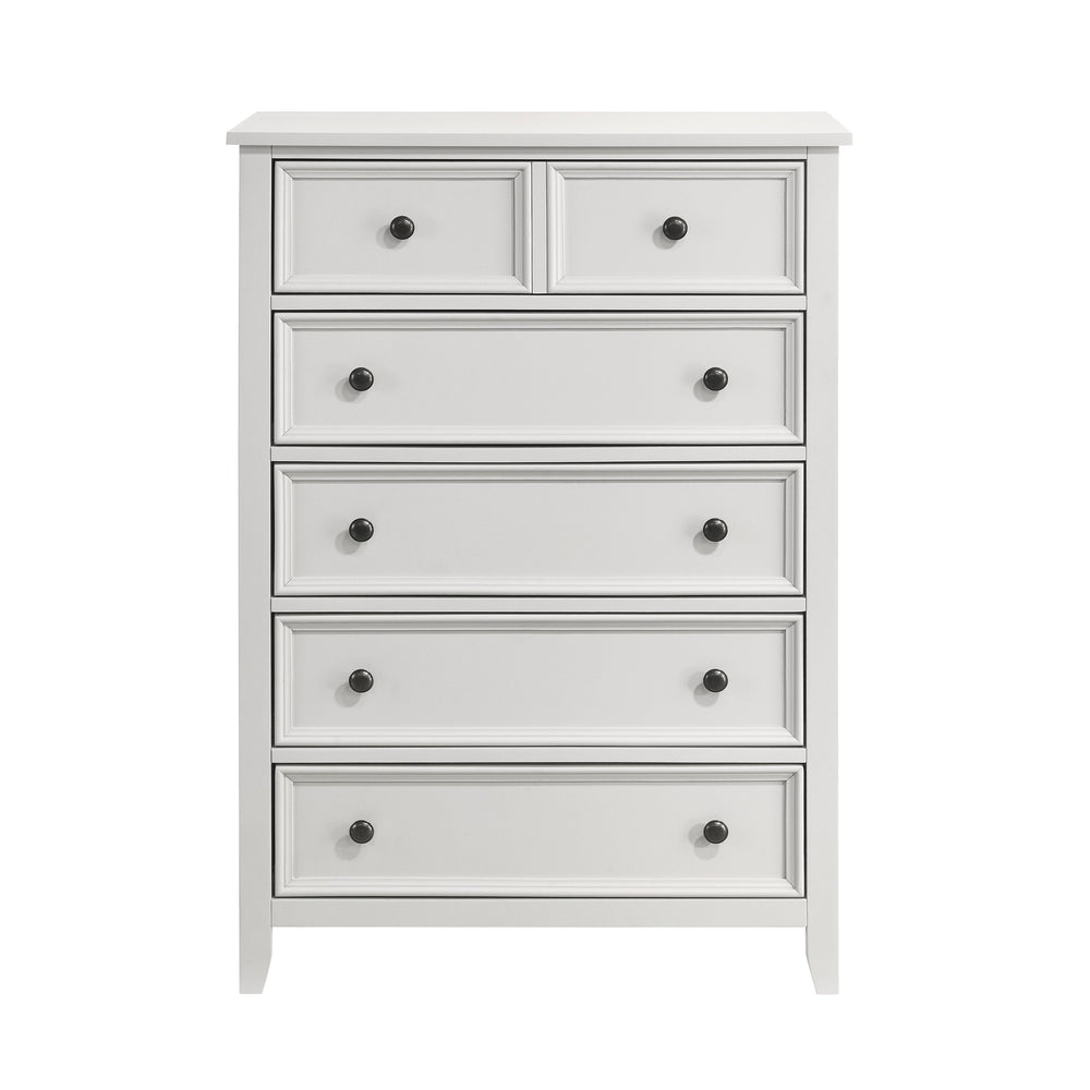 English Elm Classic Six Drawer Farmhouse Chest with Shiplap Panels and Antique Bronze Knobs B011P176909