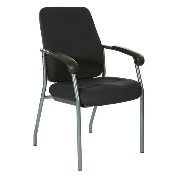 OSP Home Furnishings Padded Visitor Chair with Lumbar Support and Steel Frame for Office Reception Areas 83730T-30