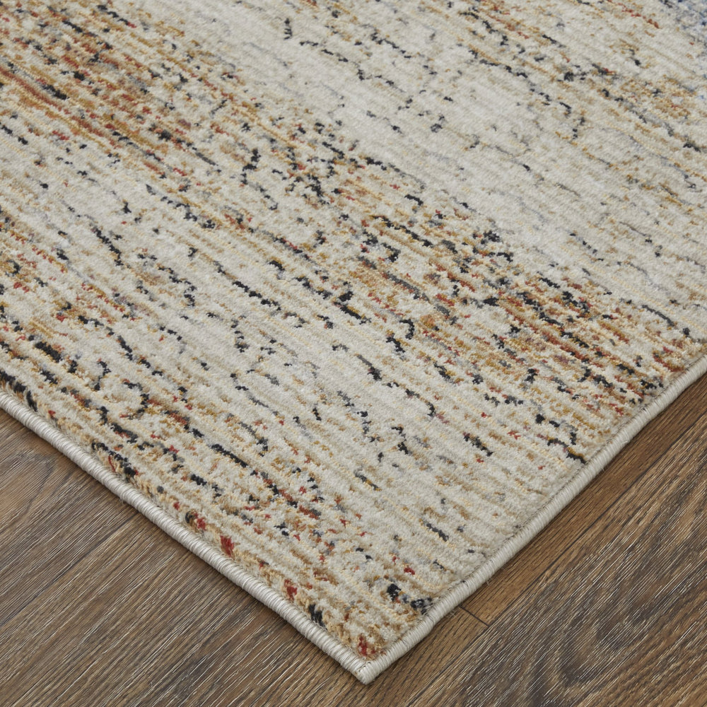 Feizy Rugs Sonora Abstract Watercolor Rug – Durable, Stain-resistant, And Stylish For Modern Homes And Families Tan,Blue,Gray Polypropylene,Polyester,Viscose Snr39nwfivyblug01