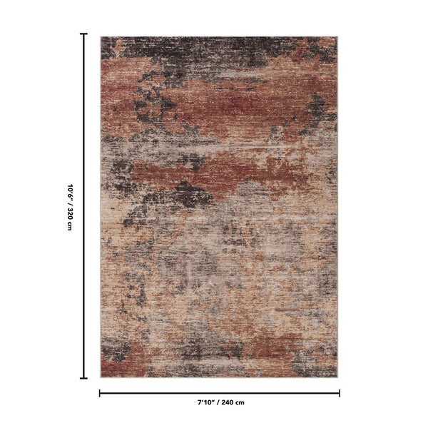 English Elm Jewel Abstract Multi Color Plush Area Rug for Living Room High Traffic Spaces B186P428926