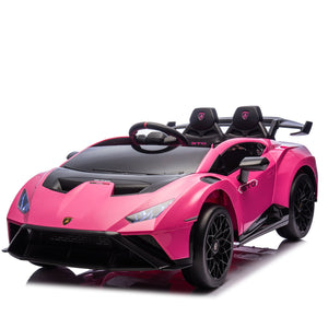 English Elm Lamborghini Huracan Sto 24v Kids Ride on Drift Car with Led Lights and Remote W1578P210770