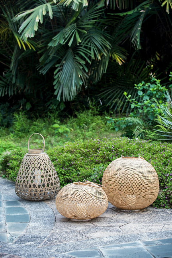 English Elm 16.9x16.9x17.7" Fir Wood Woven Lattice Candle Lantern Tapered Frame Porch Accent W2078P495660