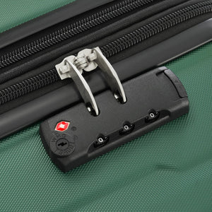 English Elm 2 Piece Abs Hard Shell Spinner Luggage Set with Tsa Lock Expandable Suitcases Green N732P198745F