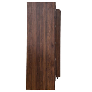 English Elm Kitchen Pantry Cabinet Freestanding Melamine Storage with Shelves for Dining Room Walnut W331P435939