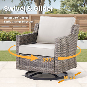 English Elm 73.2" Outdoor Handwoven Rattan 3 Seat Sofa with Olefin Cushions for Porch or Patio Beige T3773P416341
