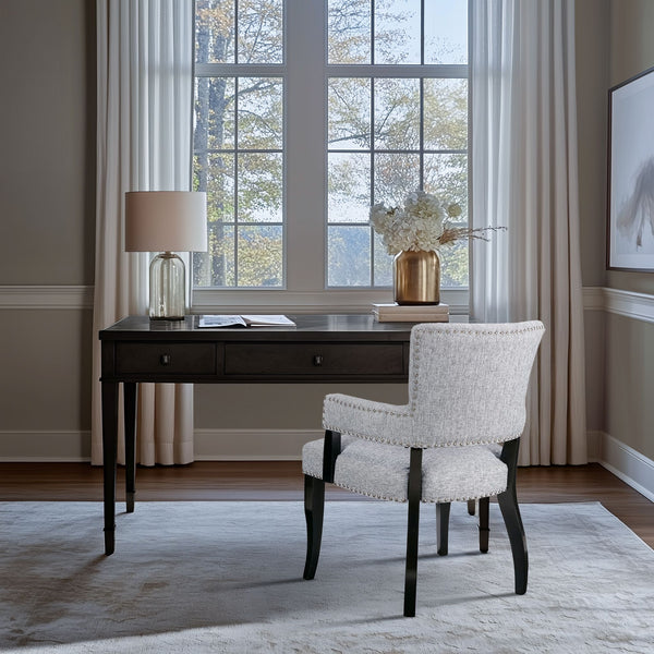 JLA Home Madison Park - Arm Arm Dining Chair with Tailored Upholstery, Nailhead Trim, Padded Arms & Hardwood Frame, 24"W x 36"H MP100-0043