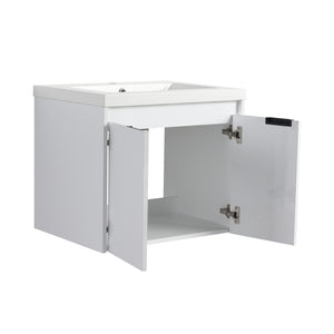 English Elm 36" Bathroom Vanity With Resin Sink, Soft-Close Doors & Side Cabinet For Modern Elegance & Storage W999S00420