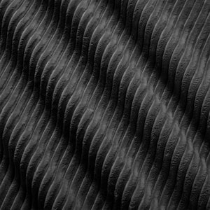 English Elm 117" Modern U-Shaped Modular Sectional Sofa, Black Corduroy, Deep Seat & Movable Ottoman, No Assembly! W714S01478