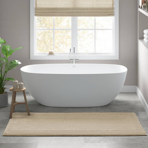 JLA Home Madison Park Signature - 100% Cotton High-Density 3000 GSM Tufted Reversible Bath Rug — Plush, OEKO-TEX Certified Comfort Natural MPS72-562