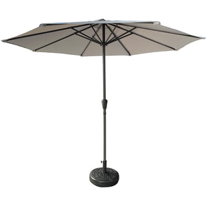 English Elm 9' Outdoor Aluminum Market Umbrella Uv 50 Plus Vented Canopy with Crank Tilt Patio W2911P277284