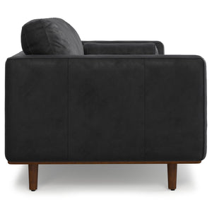 English Elm Morrison 89-Inch Mid-Century Modern Leather Sofa With Plush Cushions For Ultimate Comfort & Style B136P364294