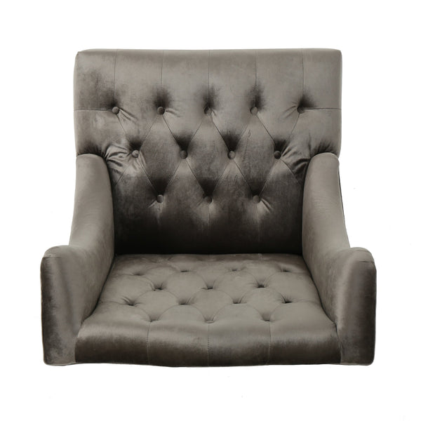 English Elm Toddman Wingback Club Chair Tufted Diamond Stitching Birch Legs Reading Nook Accent 55038.00NVLT