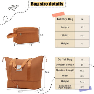 English Elm Softside Expandable Spinner Luggage Set with Tsa Lock Duffel Polyester Travel Orange N732P201004G