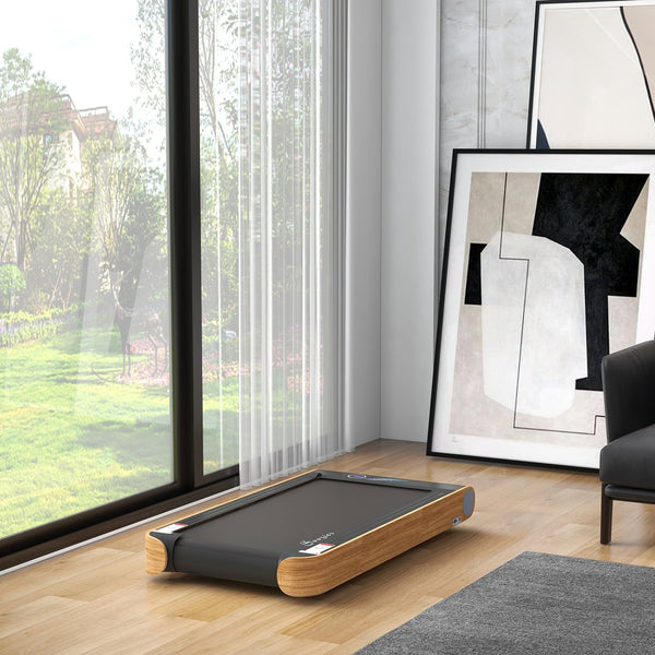 English Elm Soozier Walking Pad Treadmill with Bluetooth Speaker and Wood Grain Finish for Home Office W2225P217047