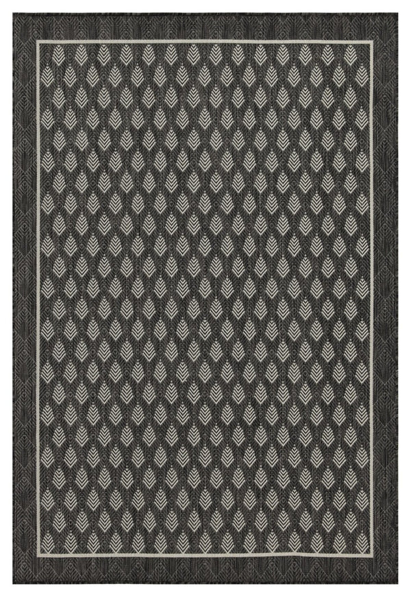 English Elm Sunshine Anthracite 5'3" X 7'3" Indoor/Outdoor Flatweave Area Rug - Durable, Stylish, Family-Friendly Design B186P198875-GIGA