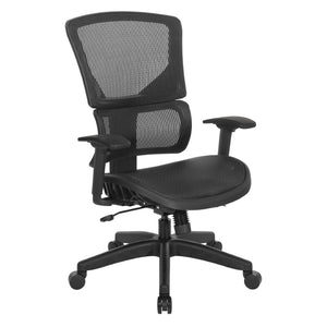 OSP Home Furnishings Vertical Matrix Ergonomic Manager Chair with Lumbar Support for Executive Workspace Comfort 639-T11N48P
