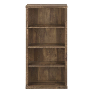 English Elm Bookshelf, 5-Tier Modern Etagere with 3 Adjustable Shelves and Reclaimed Wood-Look Finish, Compact Brown 50 L x 15 W x 7 H B2710P219742