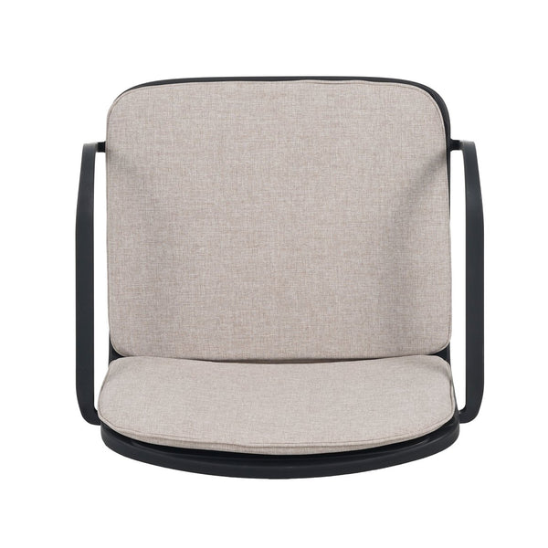 English Elm Christopher Knight Home® - Luna Modern Outdoor Patio 3-Piece Chat Set with UV-Resistant PP Frame and Breathable Cushions Beige,Black LUNA3PCSETB