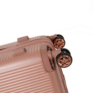 English Elm 4-piece Abs Hard Shell Luggage Set with Spinner Wheels Built-in Lock Lightweight Travel Rose Gold T3292P291258