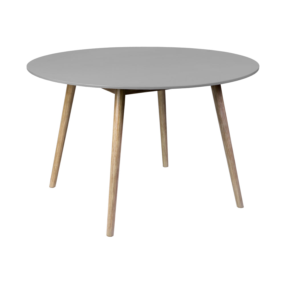 English Elm Kylie Outdoor Round Dining Table Eucalyptus Wood Stone Top Seats Six Patio B2736P464845