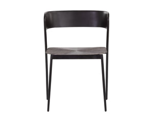 Sunpan Keanu Dining Chair - Modern Elegance with Unique Starburst Design, Crafted by Skilled Artisans Gunmetal