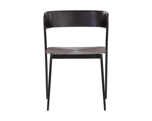 Sunpan Keanu Dining Chair - Modern Elegance with Unique Starburst Design, Crafted by Skilled Artisans Gunmetal