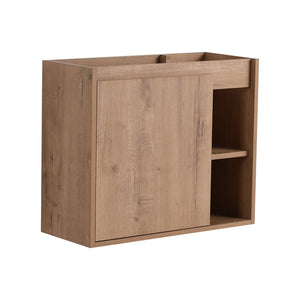 English Elm 24'' Floating Wall Mounted Bathroom Vanity with Ceramic Sink and Soft Close Cabinet Imitative Oak W999P426630