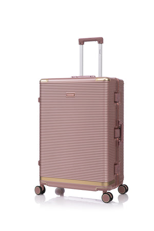 English Elm Luggage Set 3 Piece Polycarbonate Aluminum Frame Hard Shell Travel Suitcases with Lock Rose Gold T3292P361541