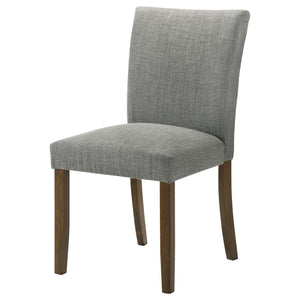 English Elm Conifer Upholstered Dining Side Chair Set of 2 with Curved Back and Squared Legs for Everyday Comfort Grey B062P375408