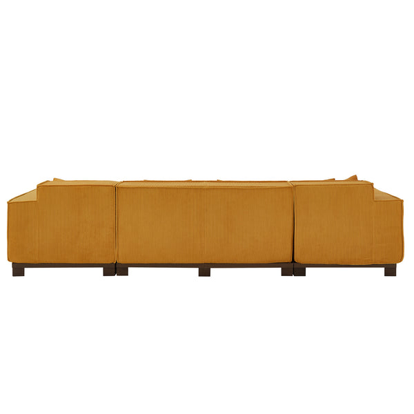 English Elm Swivel Barrel Accent Chair Chenille Tufted Round Club Seat for Living Room Lounge Orange N719S002220G
