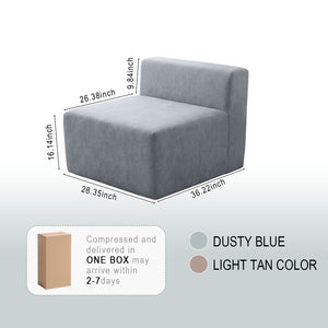 English Elm Cube Velvet Lounge Chair Dense Foam Compact Seat for Bedroom or Studio Apartment W3670P355744