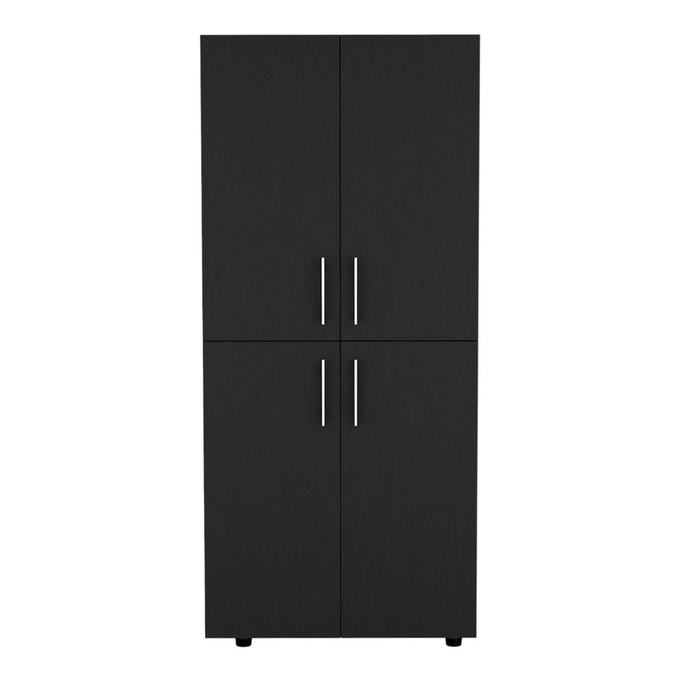 English Elm Wenge 4-Door Armoire – Modern Bathroom Storage Solution With Spacious Design And Rich Finish B062S00562-GIGA