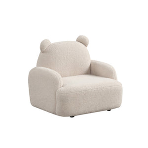 English Elm Sherpa Bear-Shaped Kids Armchair with Plush Sherpa Upholstery and Embellished Ears for Cozy Playtime Beige B016P404093