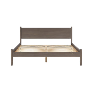 English Elm Mid-Century California King Wooden Platform Bed In Gray - Sleek Design For Modern Living Spaces B016S00027