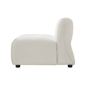 English Elm Modern Curved Accent Chair Plush Cloud Cushioning Sculptural Form for Any Room N767P399471B