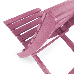 English Elm Grandcourt Recycled Hdpe Outdoor Folding Chair with Marine Grade Hardware for Patio Use Burgundy B2745P409674