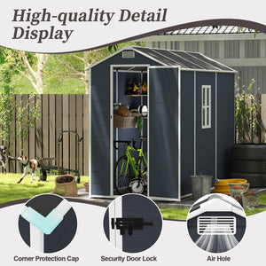 English Elm Campcraft Outdoor Resin Storage Shed with Hd Windows Uv Resistant Polypropylene Build W1598S00027