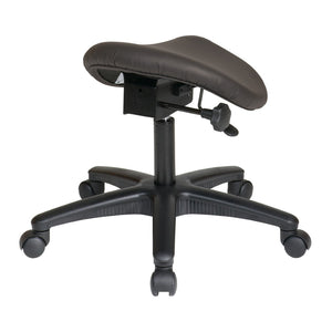 OSP Home Furnishings Pneumatic Drafting Chair Saddle Seat Ergonomic Stool with Tilt Adjustment for Studio Use ST203-R111