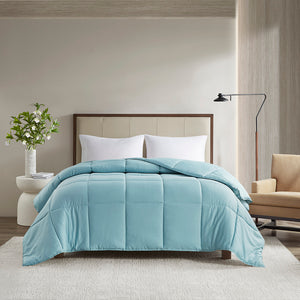 Madison Park Winfield Casual 300 Thread Count Cotton Shell Luxury Down Alternative Comforter MP10-8365 Teal