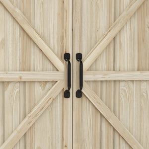 English Elm Outsunny Outdoor Potting Bench - Stylish Wooden Garden Work Table With Storage & Galvanized Top W2225P174489-GIGA