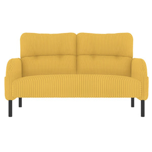 English Elm UNITED Corduroy Double Sofa with Ergonomic Support, High-Rebound Springs, Side Pockets, 500lb Capacity Yellow W1568P307269