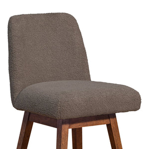 English Elm Amelia Boucle Upholstered Swivel Counterstool with Rubberwood Base for Kitchen Islands B2736P464894