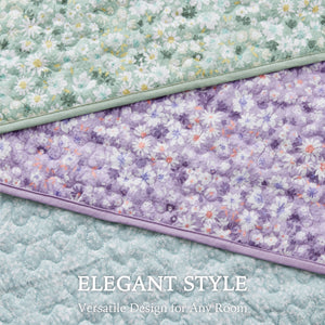 English Elm 4 PCS Full/Queen Seersucker Quilt Set with Throw Pillow – Lightweight Microfiber, Lace Detail, Hypoallergenic B035P366536