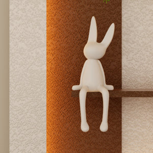 English Elm Adjustable Led Sandstone 3d Wall Art with Faux Botanicals and Rabbit Figurine Accent W2700P389346